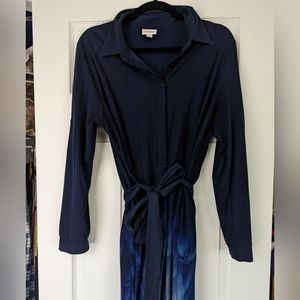LuLaRoe Michelle wrap dress ombre blue